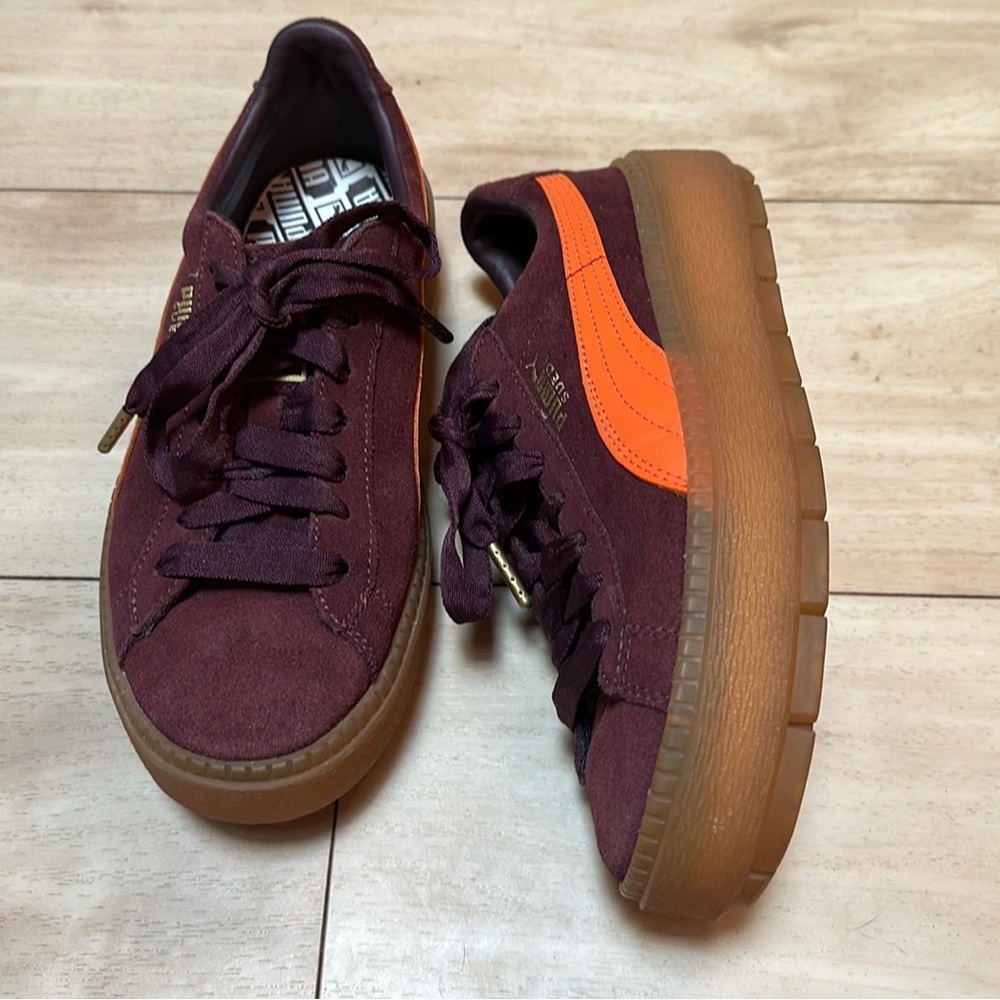 Suede Platform Creepers -Gum Rubber Sole Size US  7 Women’s EUC!